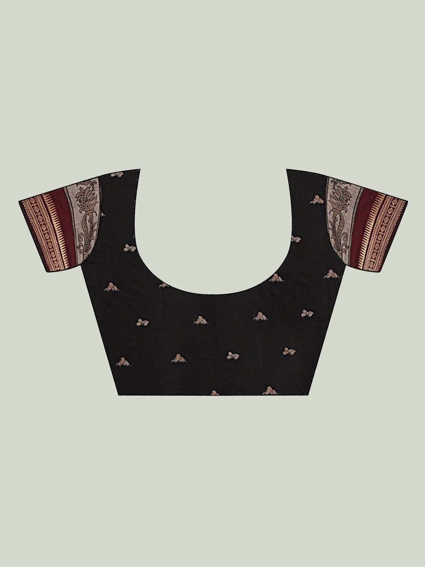 Kalamkari Art Print Saree – Maroon