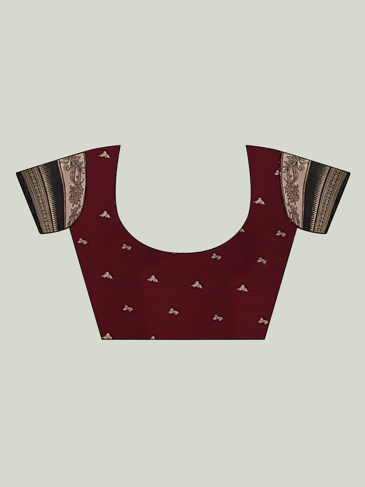 Kalamkari Art Print Saree – Black