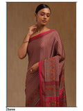 Printed Crepe Saree – Mauve & Pink